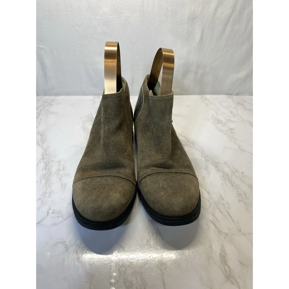 Sorel Womens Major Low Suede Side Zip Flat Ankle Boots Booties Sz 8
